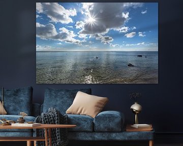 Sonnenstrah druch die Wolken, Naturstrand Lobbe von GH Foto & Artdesign