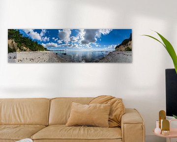 Panorama, natuurstrand Lobbe, schiereiland Mönchgut op het eiland Rügen van GH Foto & Artdesign