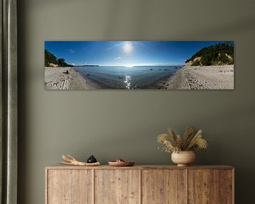 Panorama, natuurstrand Lobbe, schiereiland Mönchgut op het eiland Rügen van GH Foto & Artdesign