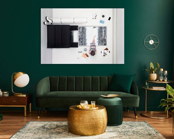 Voorbeeld van het werk in een kamer