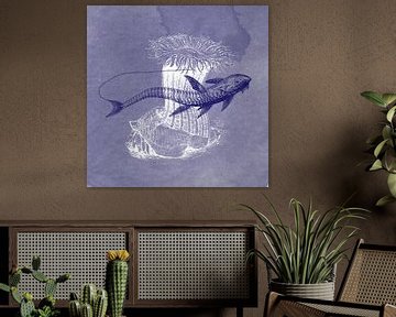 Delfter Blau-Loricaria-Fisch von Jadzia Klimkiewicz