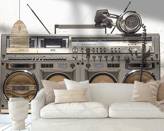 Voorbeeld van het werk in een kamer