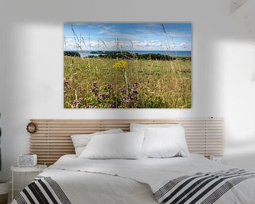 Groß Zicker, Blick zum Klein Zicker, den Zicker See und die Ostsee, Rügen von GH Foto & Artdesign