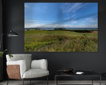 Groß Zicker, uitzicht op Klein Zicker, het meer Zicker en de Oostzee, Ruegen van GH Foto & Artdesign