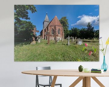 Gotische dorpskerk Groß Zicker, Rügen van GH Foto & Artdesign