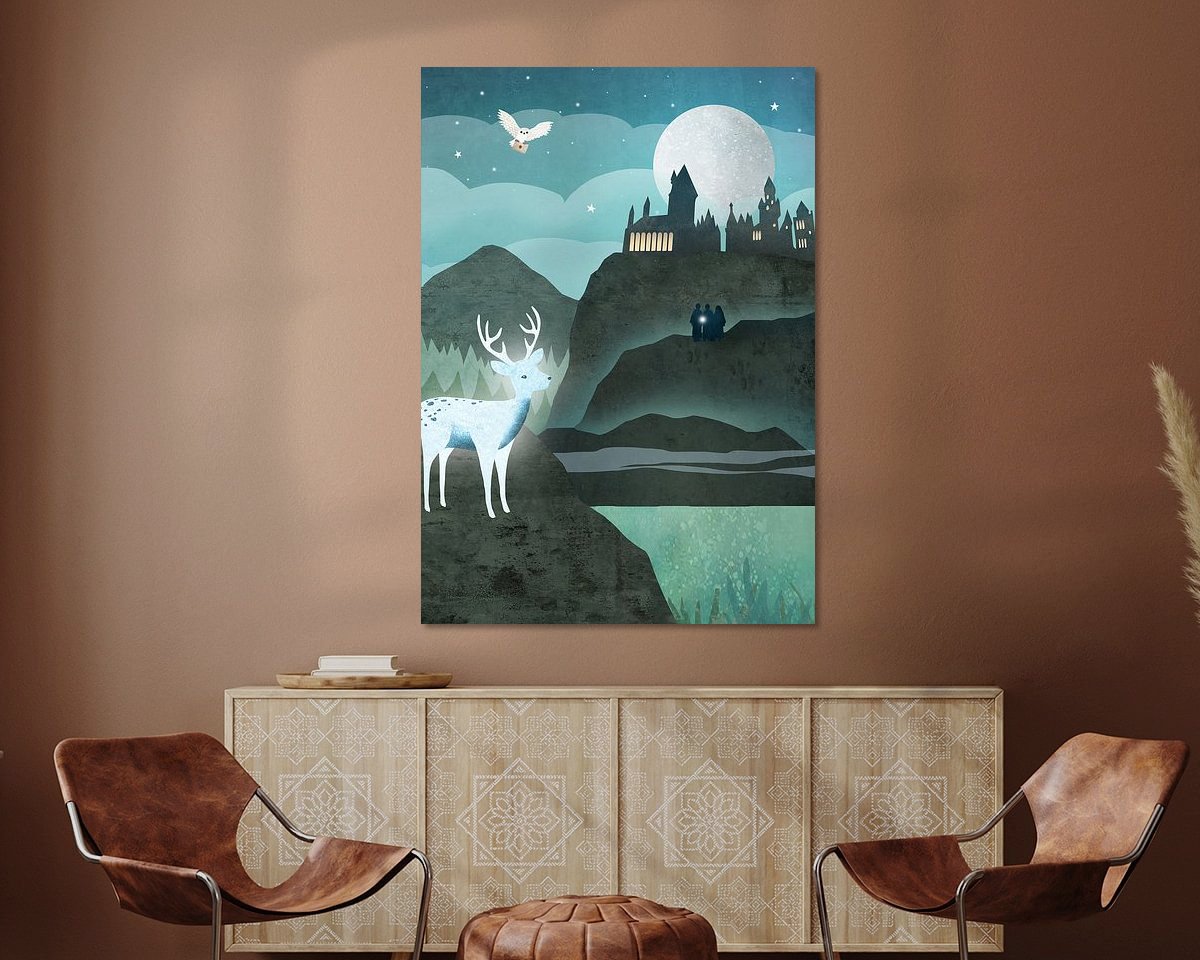 Voorbeeld van het werk in een kamer