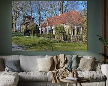 Stadspark Noorderplantage à Leeuwarden avec la Molenaarshuis et le Pier Pandertempel sur Gert Bunt