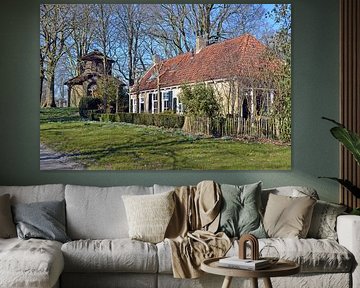 Stadspark Noorderplantage à Leeuwarden avec la Molenaarshuis et le Pier Pandertempel sur Gert Bunt