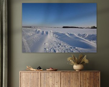 Sneeuwjacht bij Neukamp, Putbus, eiland Rügen van GH Foto & Artdesign