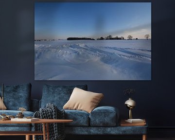 Schneeverwehungen bei Neukamp, Putbus, Insel Rügen von GH Foto & Artdesign