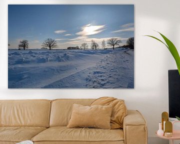 Schneeverwehungen bei Neukamp, Putbus, Insel Rügen von GH Foto & Artdesign