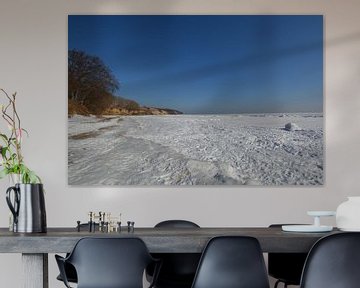 Eisschollen am Südstrand in Göhren, zugefrorene Ostsee, Rügen von GH Foto & Artdesign