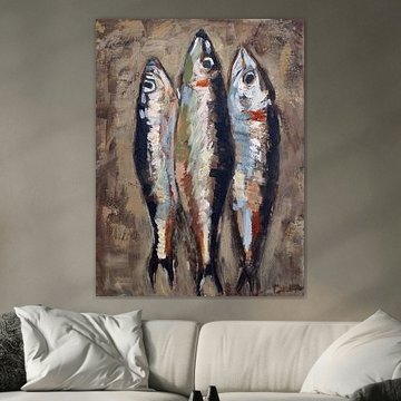 Le trois sardines taupe von Mieke Daenen