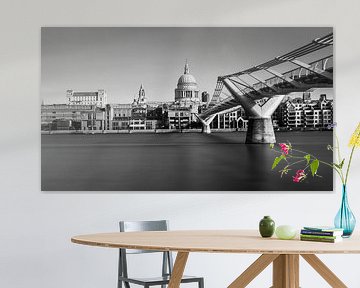 St Pauls Cathedral and Millennium Bridge, London by Adelheid Smitt