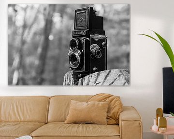 Yashica Mat middenformaat foto camera in zwart wit