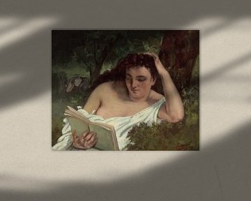 Eine junge Frau beim Lesen, Gustave Courbet