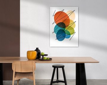 Modern geometrisch kleurrijk abstract van Raymond Wijngaard