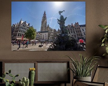 Cathédrale d'Anvers et Brabo sur Martijn