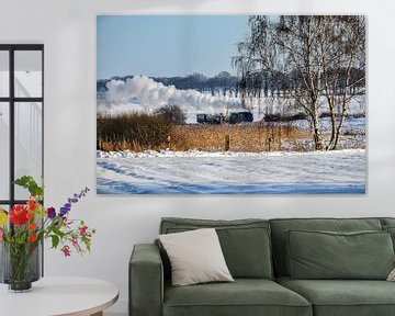 Rasender Roland im Winter bei Posewald auf Rügen von GH Foto & Artdesign