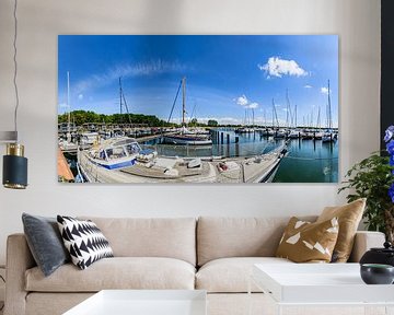 idyllische jachthaven Gustow in een romantische lagune op het eiland Rügen van GH Foto & Artdesign