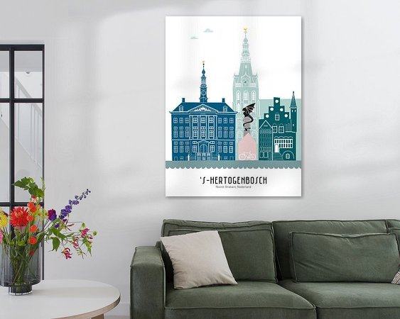 Voorbeeld van het werk in een kamer
