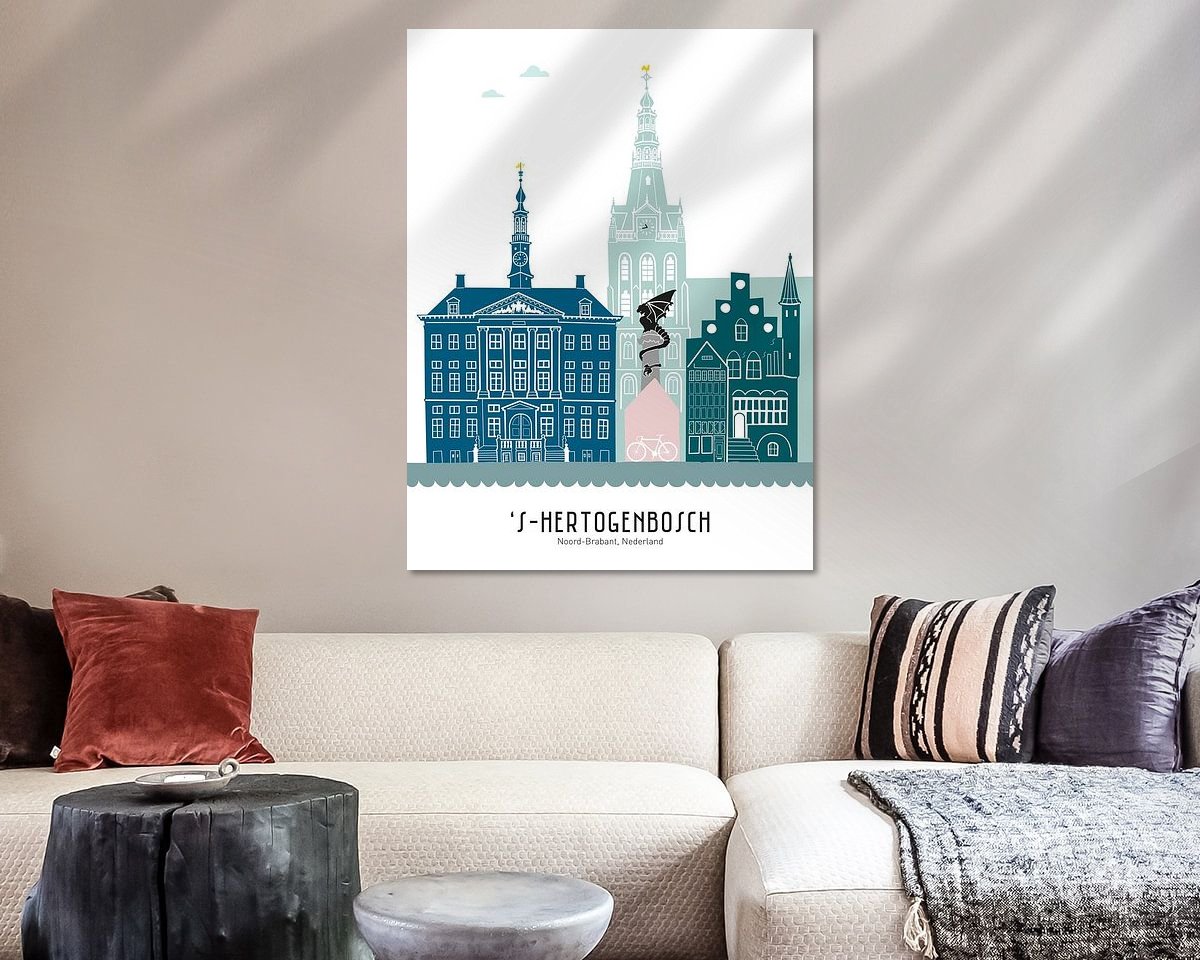 Voorbeeld van het werk in een kamer