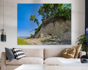 Plage naturelle de la lagune du Großer Jasmunder Bodden près de Lietzow sur GH Foto & Artdesign