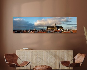 Panorama of Haarlem with large church - colour by Arjen Schippers