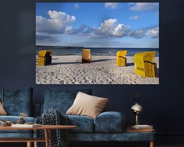 4 gele strandstoelen in Binz van GH Foto & Artdesign