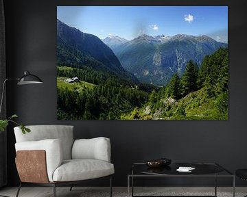 Vue sur les Alpes de la vallée de l'Oetz, Tyrol (Autriche) sur Kelly Alblas