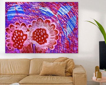 Fleurs porte-bonheur sur Godelieve Abstracte Kunst