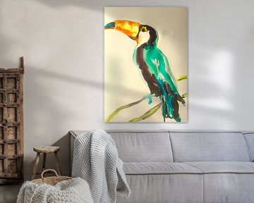 Turqoise Toucan sur Helia Tayebi Art