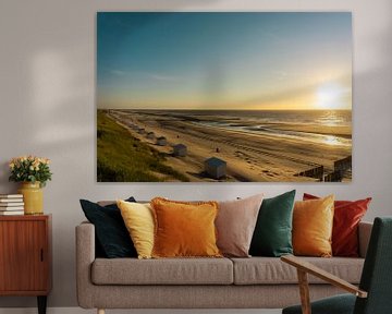 Sunset and beach cottages, Domburg by Just Go Global