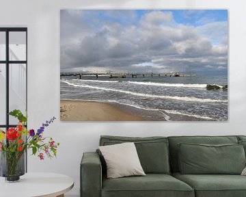 Stormachtige Oostzee, Noordstrand Göhren van GH Foto & Artdesign