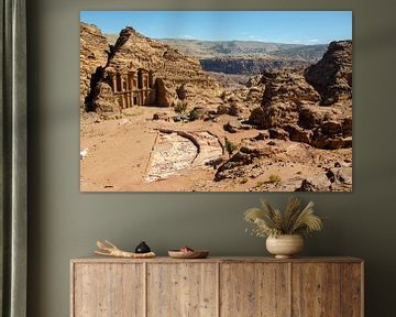 Das Kloster in der Altstadt von Petra, Jordanien von Bastiaan Buurman