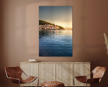 Moscenicka Draga Kroatië, stad aan zee bij zonsopgang van Fotos by Jan Wehnert