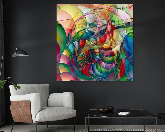 Voorbeeld van het werk in een kamer