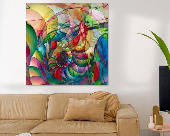 Voorbeeld van het werk in een kamer