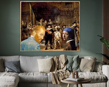 Vincent and Pearl watching Rembrandt by ! Grobie