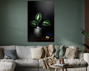 Nature as an artist. Still life with leaves and limes by Saskia Dingemans Awarded Photographer