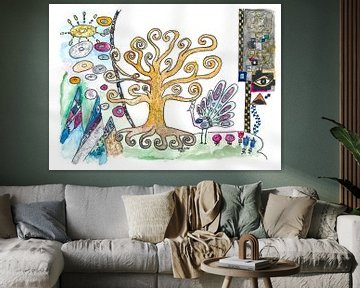 Klimt inspirierter Goldener Lebensbaum im Ewigen Frühling von Markus Bleichner