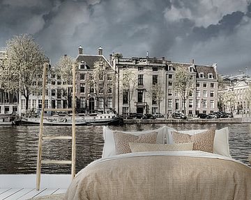 Aan de Amstel zwart-wit, Amsterdam