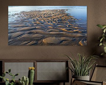 Sandrippeln im flachen Nordseewasser