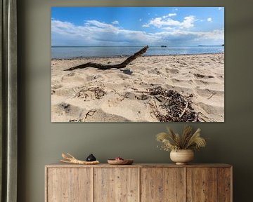 Boat on the south beach in Göhren on the island of Rügen by GH Foto & Artdesign