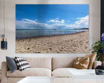 Bateau sur la plage sud de Göhren, sur l'île de Rügen sur GH Foto & Artdesign