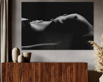Femme aux seins nus couverte de glaçons sur Retinas Fotografie