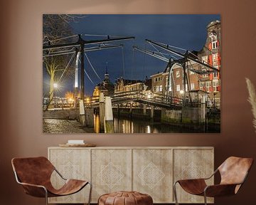 Damiatebrug in Dordrecht in de avond van Karin Riethoven