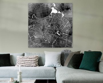 Zoetermeer City Map | Black Watercolour | Square or as a Wall Circle by WereldkaartenShop
