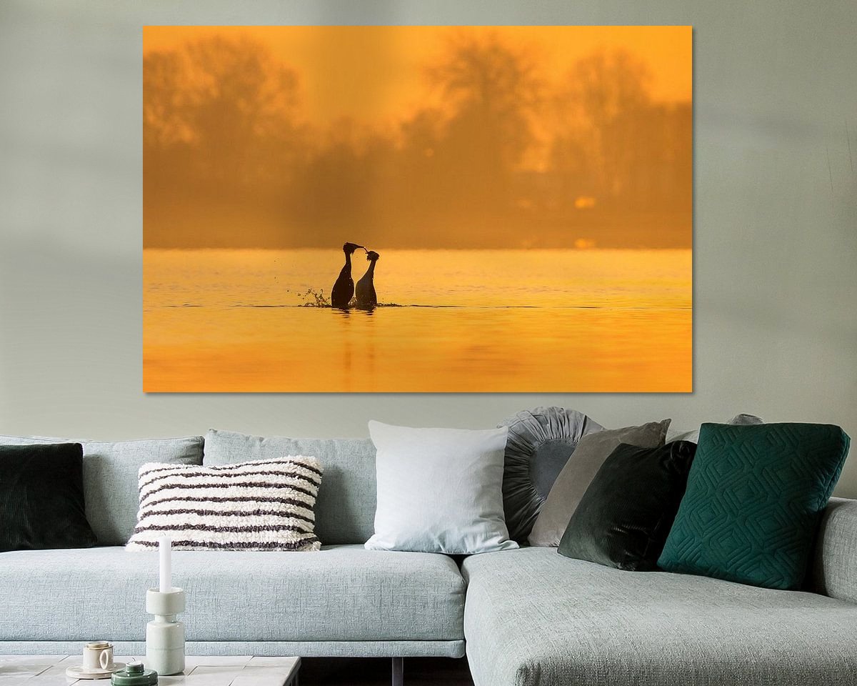 Voorbeeld van het werk in een kamer