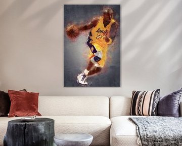 olieverf portret van Kobe Bryant van Bert Hooijer
